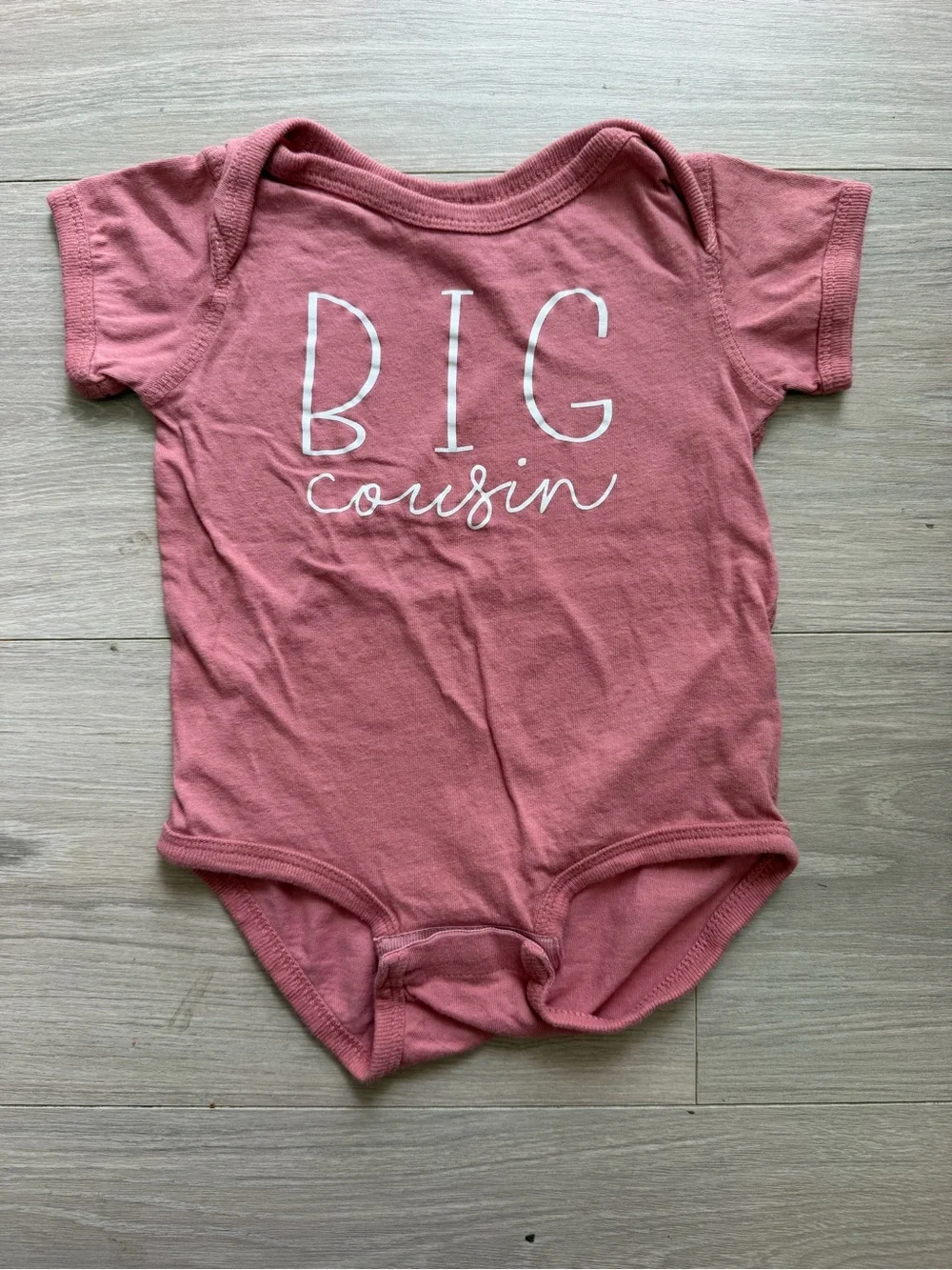 Rabbit Skins Dusty Rose Toddler Onesie with White Graphic